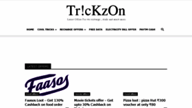 What Trickzon.com website looked like in 2018 (6 years ago)