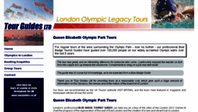 What Tourguides2012.co.uk website looked like in 2018 (6 years ago)