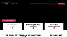 What The3day.org website looked like in 2018 (6 years ago)