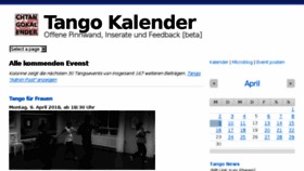 What Tangokalender.ch website looked like in 2018 (6 years ago)