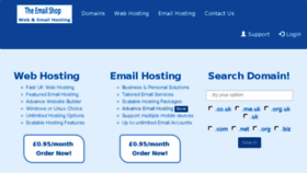 What Theemailshop.co.uk website looked like in 2018 (6 years ago)