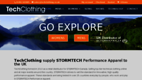 What Techclothing.co.uk website looked like in 2018 (6 years ago)