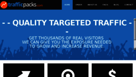 What Trafficpacks.com website looked like in 2018 (6 years ago)