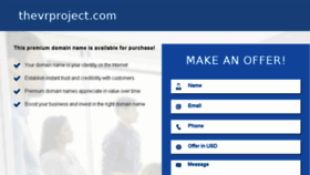 What Thevrproject.com website looked like in 2018 (6 years ago)