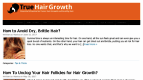 What Truehairgrowth.com website looked like in 2018 (6 years ago)