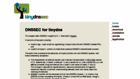 What Tinydnssec.org website looked like in 2018 (6 years ago)