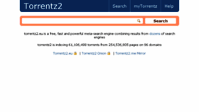 What Torrentz2.me website looked like in 2018 (6 years ago)