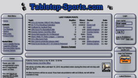 What Tabletop-sports.com website looked like in 2018 (6 years ago)