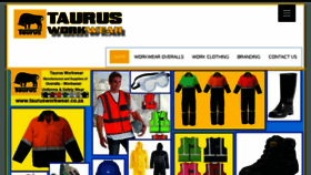 What Taurusworkwear.co.za website looked like in 2018 (6 years ago)