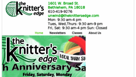 What Theknittersedge.com website looked like in 2018 (6 years ago)