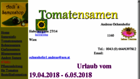 What Tomatensamen.at website looked like in 2018 (6 years ago)