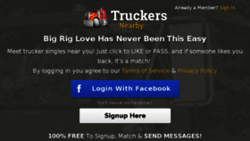 What Truckersnearby.com website looked like in 2018 (6 years ago)