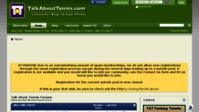 What Talkabouttennis.com website looked like in 2018 (6 years ago)