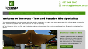 What Tentworx.co.za website looked like in 2018 (6 years ago)