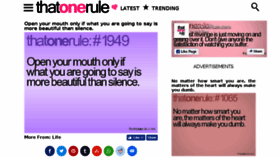 What Thatonerule.com website looked like in 2018 (6 years ago)