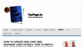 What Taxpage.in website looked like in 2018 (6 years ago)