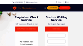 What Theplagiarism.com website looked like in 2018 (5 years ago)