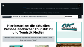 What Touristikpr.de website looked like in 2018 (6 years ago)