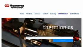 What Thermionics.com website looked like in 2018 (6 years ago)