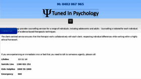 What Tunedinpsychology.com.au website looked like in 2018 (5 years ago)