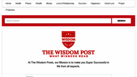 What Thewisdompost.com website looked like in 2018 (5 years ago)