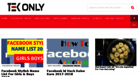 What Tekonly.com website looked like in 2018 (6 years ago)
