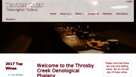 What Throsbycreek.com website looked like in 2018 (6 years ago)