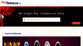 What Tusboletos.mx website looked like in 2018 (6 years ago)