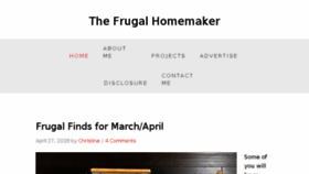 What Thefrugalhomemaker.com website looked like in 2018 (6 years ago)