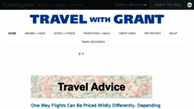 What Travelwithgrant.com website looked like in 2018 (6 years ago)
