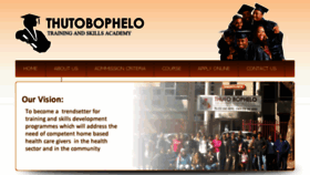 What Thutoskills.co.za website looked like in 2018 (6 years ago)