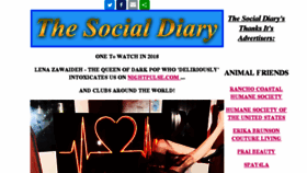 What Thesocialdiary.com website looked like in 2018 (6 years ago)