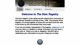What Thestoicregistry.org website looked like in 2018 (6 years ago)