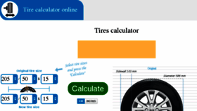 What Tire-calc.com website looked like in 2018 (6 years ago)