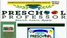 What The-preschool-professor.com website looked like in 2018 (5 years ago)