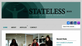 What Thestatelessman.com website looked like in 2018 (6 years ago)