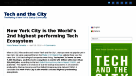 What Tech-and-the-city.com website looked like in 2018 (5 years ago)