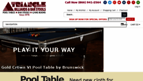 What Tribilliards.com website looked like in 2018 (5 years ago)
