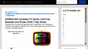What Tellyseries.com website looked like in 2018 (5 years ago)