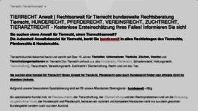 What Tierrecht-anwalt.de website looked like in 2018 (5 years ago)