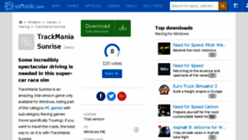 What Trackmania-sunrise.en.softonic.com website looked like in 2018 (6 years ago)
