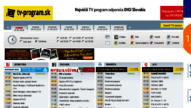What Tvprogram.sk website looked like in 2018 (5 years ago)
