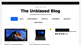 What Theunbiasedblog.com website looked like in 2018 (6 years ago)
