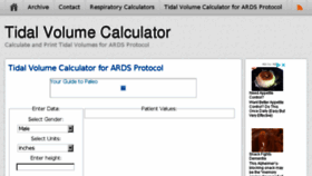 What Tidalvolumecalculator.com website looked like in 2018 (5 years ago)