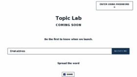 What Topiclab.com website looked like in 2018 (6 years ago)