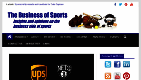 What Thebusinessofsports.com website looked like in 2018 (5 years ago)
