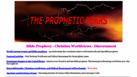 What Thepropheticyears.com website looked like in 2018 (5 years ago)