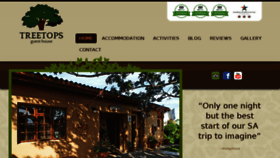 What Treetopsguesthouse.co.za website looked like in 2018 (5 years ago)