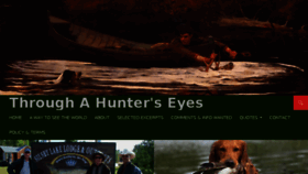 What Throughahunterseyes.com website looked like in 2018 (6 years ago)