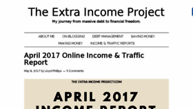 What Theextraincomeproject.com website looked like in 2018 (6 years ago)